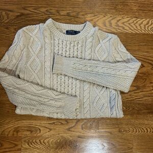 Cable Knit Polo Sweater